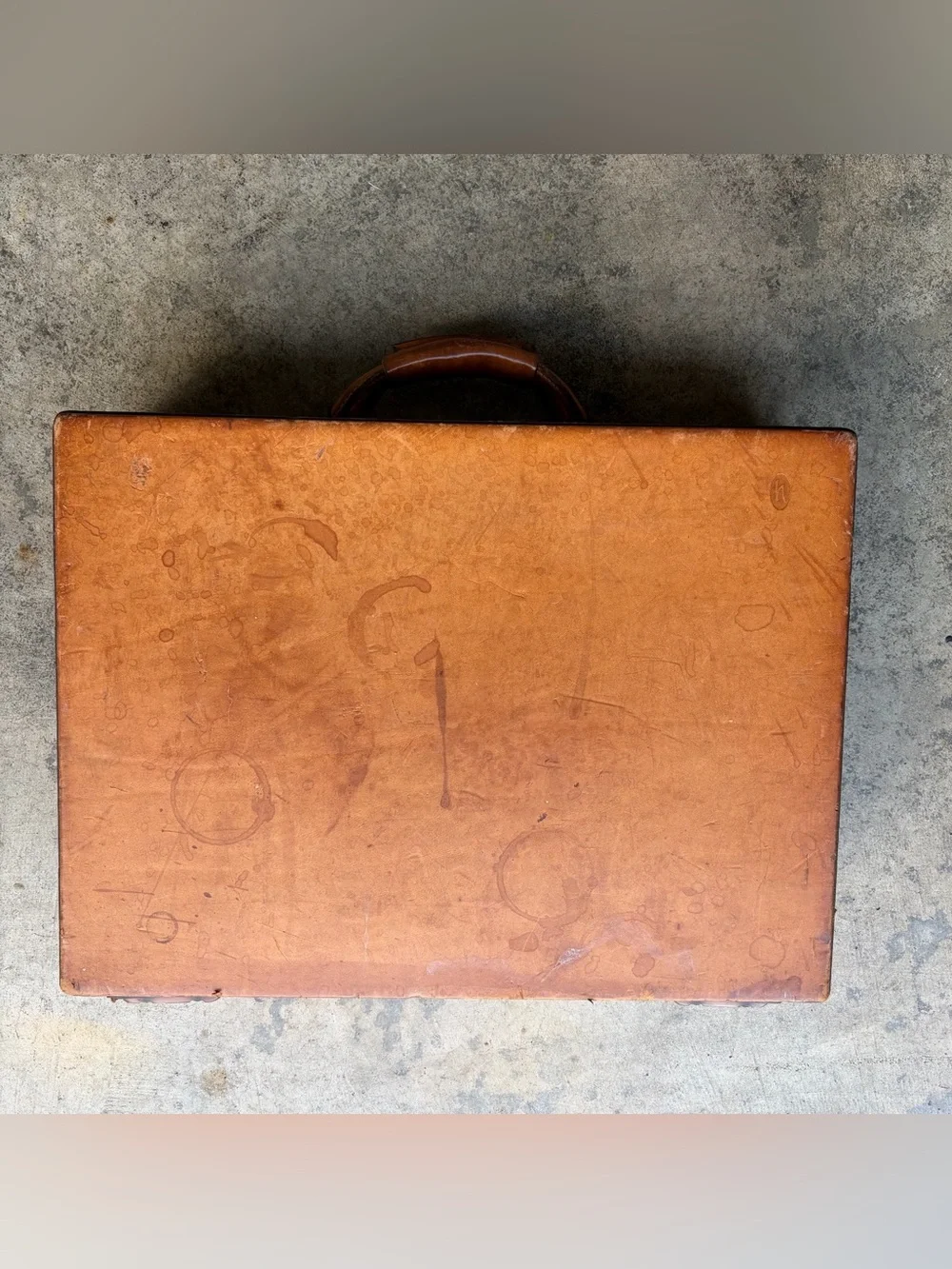 Vintage Hartmann Hard Sided Tan Belting Leather Briefcase Combination Lock  Good